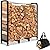 Homdox Firewood Rack, Heavy Duty Outdoor Log Rack Indoor Fire Wood Holder for Fireplace Patio Deck, Strong Metal Support Logs Stand Stacker Holder with Adjustable Foot Pads, Log Carrier