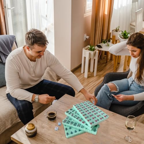 Mini Mahjong Set de Viaje, Juego de Fichas Compacto y Ligero miniatura 5