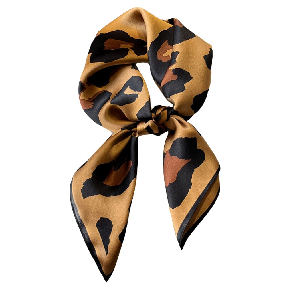 Aufeel Écharpe carrée 100 % pure soie de mûrier pour cheveux - 68,6 x 68,6 cm - Foulard en soie pour femme