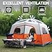 Happy Travel Tent 6 Person Tents for Camping, Waterproof Easy Setup Camping Tent with Rainfly, Portable Large Family Cabin Tent with 5 Large Mesh Windows and Carry Bag for Outdoor Camping & Hiking