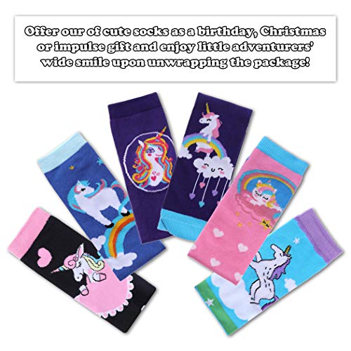 Image of FNOVCO Girls Knee High Socks Cartoon Animal Patterns Cotton Over Calf Socks