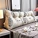 QBFT Kariert Groß Lesen Rückenlehne Kopfteil Schlafzimmer Tatami Keilkissen Dreieckige Dauerhaft Segeltuch Sofa Bett Rückenlehne Keilkissen Abnehmbar Mehrere GrößenoptionenI-80x25x50cm(31x10x20inch)