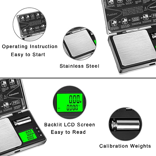 Fuzion Gram Scale, CASH-200 Digital Pocket Scale, 0.01g Digital Grams Scale, Jewelry Scale, Small Food Scale Mini Gram Scale with Upgraded Display, Multi-Accessories - Thumbnail 5