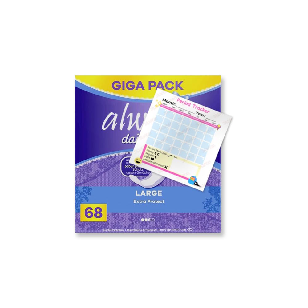 Always Dailies Panty Liners Extra Protect Large 68x Odour Neutralising Control Pantyliners | Confort | Absorbent Zone | Skin Friendly | Ideal for Daily Freshness