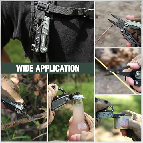 WORKPRO 11-in-1 Stainless Steel Multi-Tool with Sheath and Carabiner - Image 6