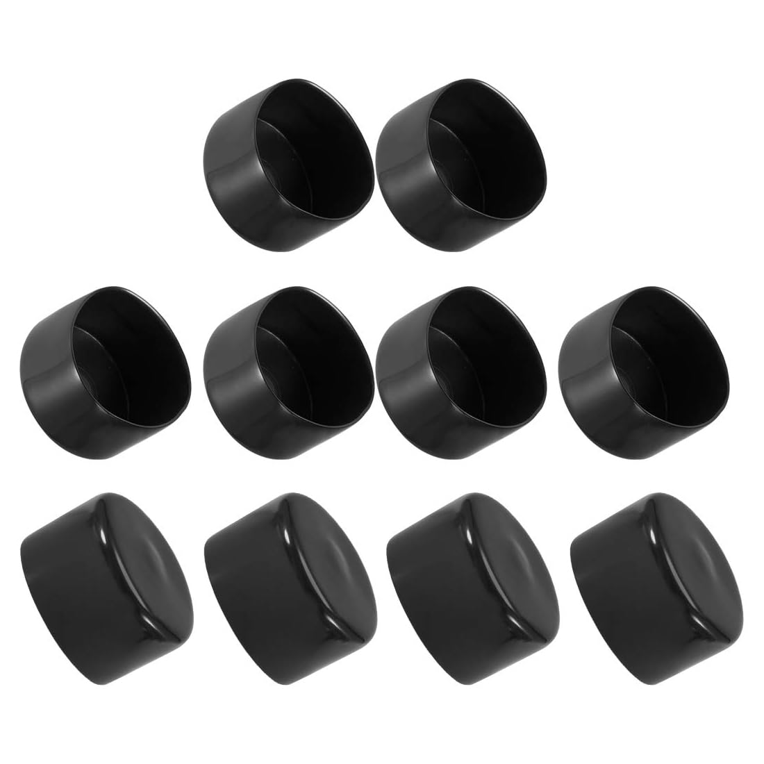 ROWORKX 50mm Rubber End Caps for Metal Rods, Screws, Furniture Tips 10pcs