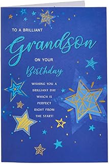 Modern Birthday Card Grandson - 9 x 6 inches - Regal Publishing