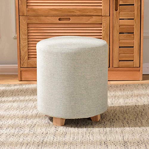BBG Moda Creativa Muebles pequeños Taburete Antideslizante Tela de Color sólido Banco de Madera pequeño Hogar Creativo Taburete multifunción Hogar Creativo,Menta Verde,35 * 40cm