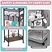 JRANBRJS 2IN1 Baby Diaper Caddy Organizer-3 Tier Rolling Storage Cart with Dividers - Bedside Diaper Caddy Cart for Baby Nursery Newborn Essentials-Mobile Utility Carts with Wheels for Changing Table