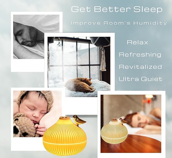 PURE AROMA® LED Humidifier & Essential Oil Diffuser | Cool Mist, Night Light & Silent Operation for Bedroom, Office, Car & Home Décor - Image 4 thumbnail