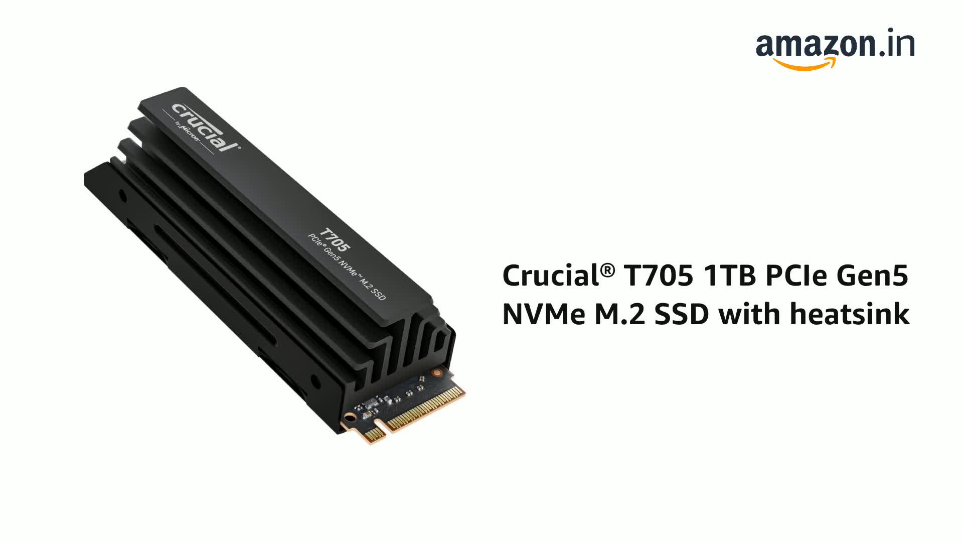 Amazon.in: Buy Crucial® T705 1TB PCIe Gen5 NVMe M.2 SSD with
