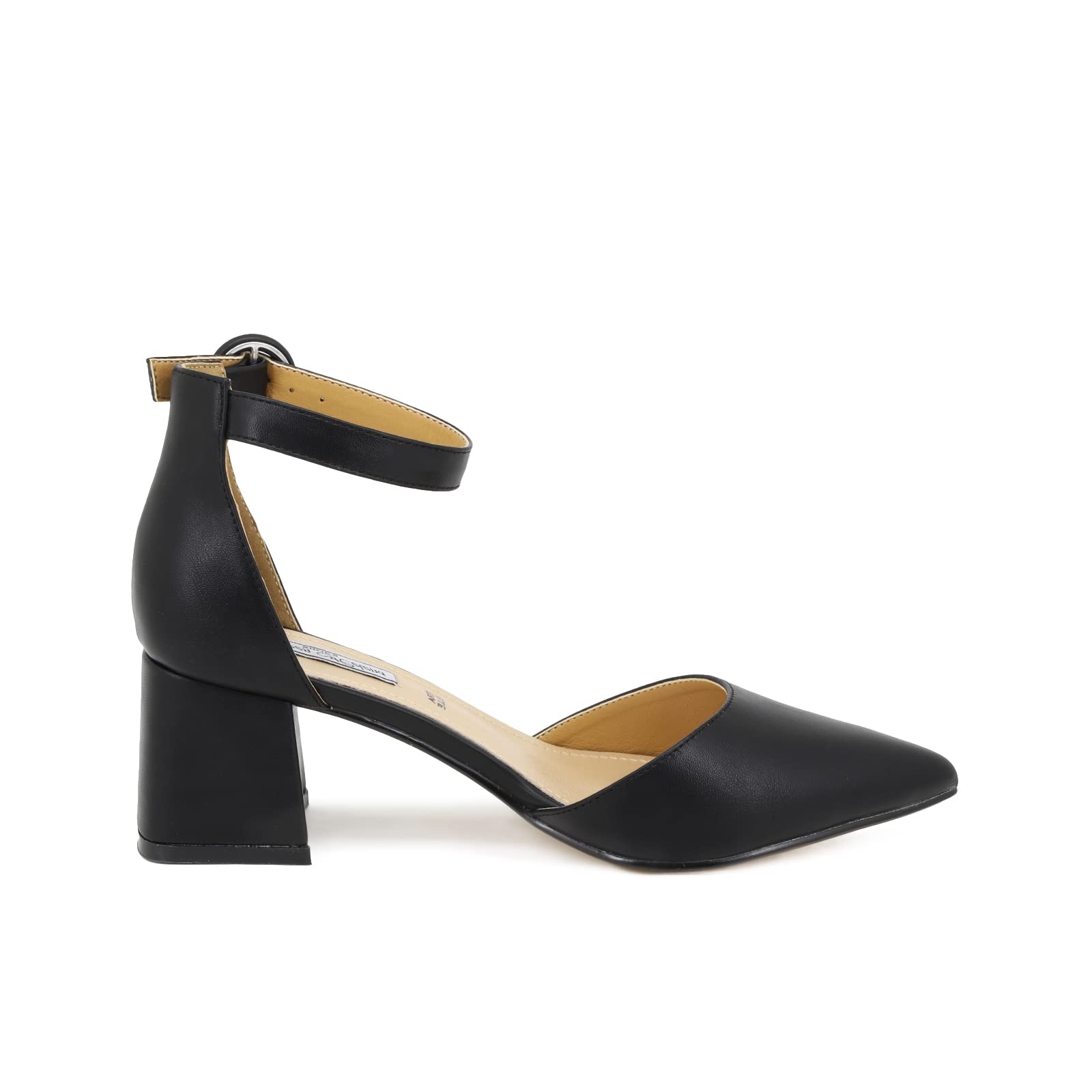 QUEEN HELENA Décolleté Scarpe con Tacco Medio Eleganti a Punta Chiusa con Cinturino Donna ZM9001