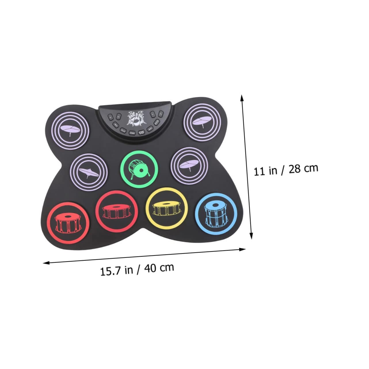 iplusmile Batteria Elettronica Arrotolabile Set Di Batteria Portatile Pad Rullabile Per Esercitarsi e Giocare Per Ragazzo Ragazza e Principianti