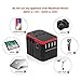 hyleton Worldwide Travel Adapter, 4 USB Ports with 5.6A High Speed Charger...