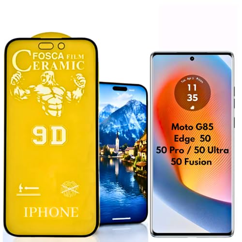 Película Cerâmica Fosca Moto Edge 50 Pro/Ultra/Fusion e Moto G85, Proteção Total Contra Riscos,Não Deixa Marca de Dedo na Tela