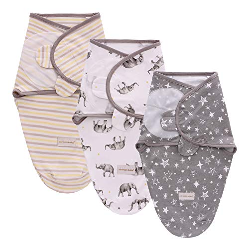 Image of Miracle Baby Swaddle Sack, 3-Pack 100% Cotton Sleep Swaddles Wrap Blankets for Newborns & Infants, Soft & Adjustable