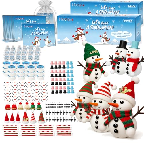 Hophine 48 Pack Build a Snowman Kit with 48 Cards
