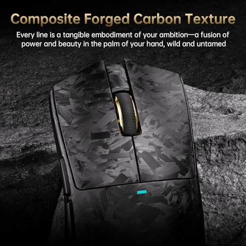Image of ATTACK SHARK X11 Ultra 8K Carbon Fiber Tri Mode Wireless Gaming Mouse-Black | 42000 DPI-PAW3950 MAX Sensor-63g Lightweight,Nordic 54L15 MCU Chip,Wired /BT /2.4Ghz,100 Million Clicks,Programmable for PC Mac