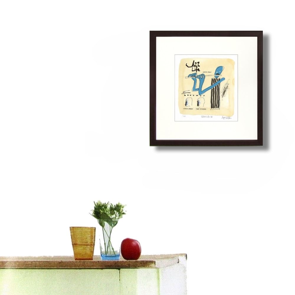 Amazon.co.jp: 津田耕 JAZZ Life-4 ブラウン ジクレー 版画 人物画