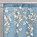 Lush Decor Flower Drops Shower Curtain | Embroidered Textured Fabric Floral Bathroom Decor, 72” x 72”, Blue and White