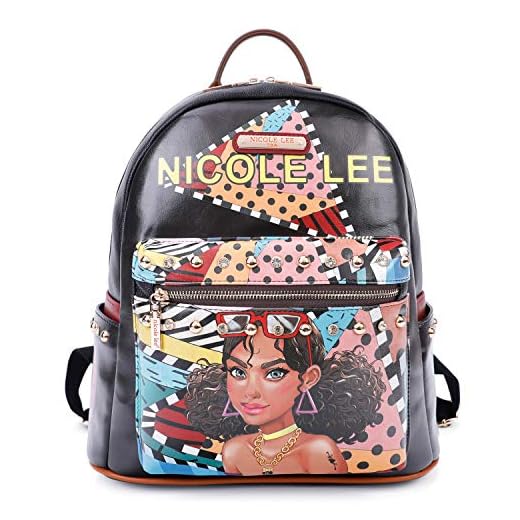 Women's Spacious Colorful Print Fashion Backpack, Adjustable Shoulder Pads (Cute Tiara Goes Dancing)