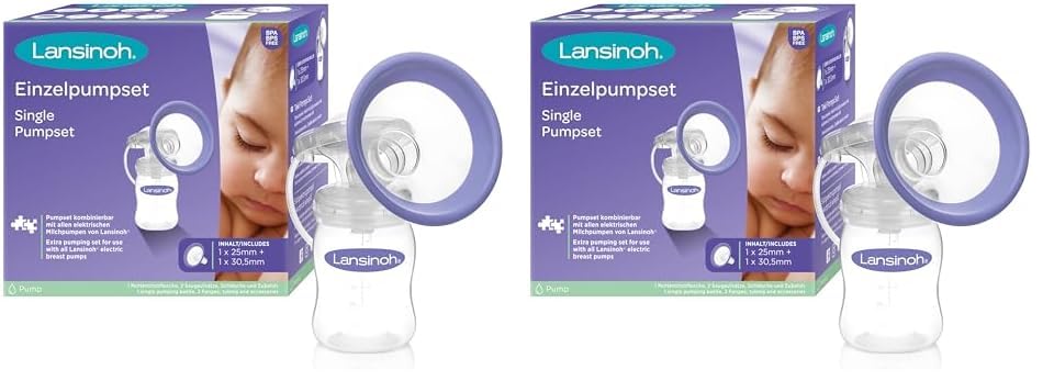 Lansinoh Pumpset - Einzelpumpset für Elektrische Milchpumpen von Lansinoh (Packung mit 2)