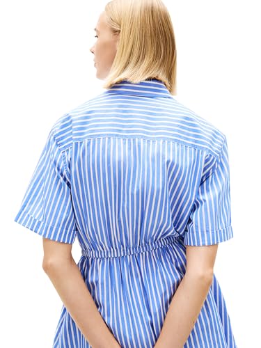 Image of Tommy Jeans Women's Casual Shirt Dress with Mini Stripe