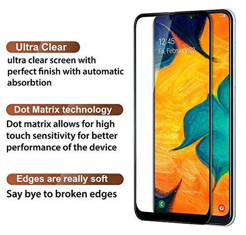 Image of Screen Protector for Samsung Galaxy A01 | M01 | A20e (Black) Tempered Glass Edge-to-Edge 6D Screen Guard With Installation Kit