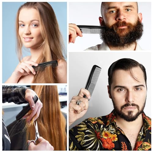 Xinjieda Hair Comb Cutting Comb Hair Combs for Hairdressing Comb Set, 4PCS Plastic Pocket Combs Fine and Standard Tooth Hair Fine Barber Salon Comb for Women Men Hair Care Tool - Image 4