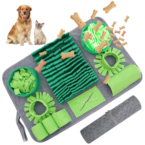 HDOELGP Schnüffelteppich Hund Haustier schnüffelmatte Interaktives Hundespielzeug Bestes Material Extrem haltbar Intellektuelles Spielzeug für Hunde rutschfest Slow Feeder (44 * 66cm)