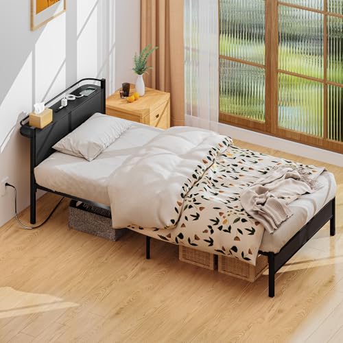 LunarLight X`[pCvxbh xbht[ 97.5s217.569.5cm ̂ É VO bed frame RZgt LEDCgt {It ʋC ϋv ω׏d400kg xbh[  gȒP 