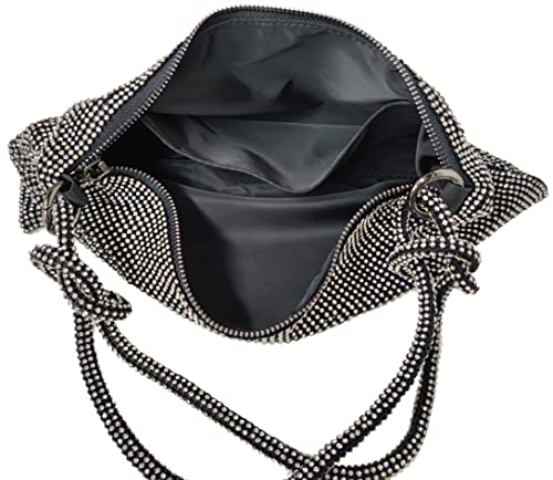 Image of Rhinestone Hobo Bag for Women Rhinestone Purses Sparkly Evening Handbag Shiny Diamond Purse for Wedding Parties 2026 | Rhinestone