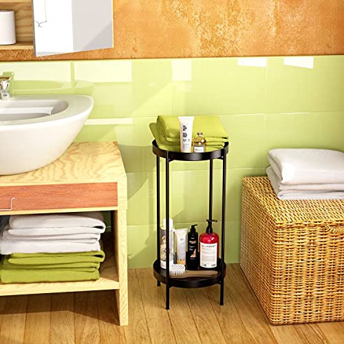 Ovicar Plant Stand Indoor Outdoor - Flower Pot Holder Metal Plant Rack Organizer, 2 Tiers Tall Planter Display Storage Shelf For Home Garden Patio Bathroom Office Living Room Balcony Corner(Black) #TOP5