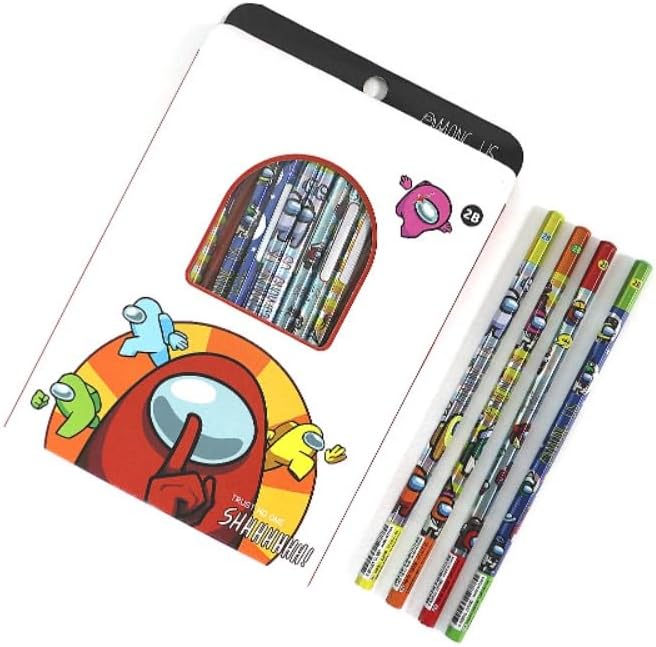 Among Us 12 lápices 2B de diseño aleatorio para paquete.