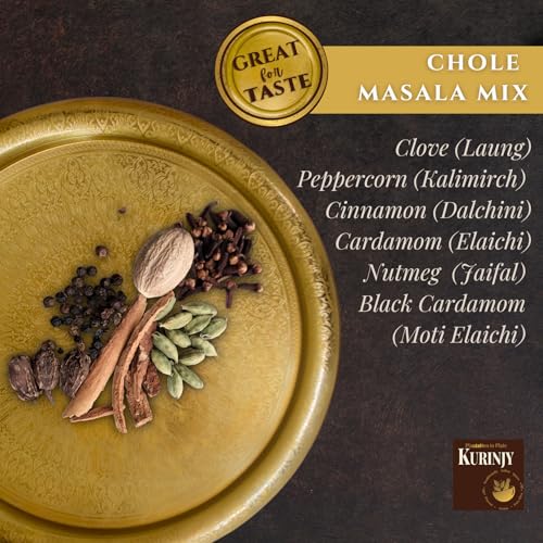 Image of Kurinjy Chole Masala- Whole Spices Mix | Cardamom Cinnamon Clove Peppercorn Kali Elaichi Jaifal | Pure Natural Essential Oil filled Kerala Spices | Crafted for Flavourful Curries, 50g x 1 pack