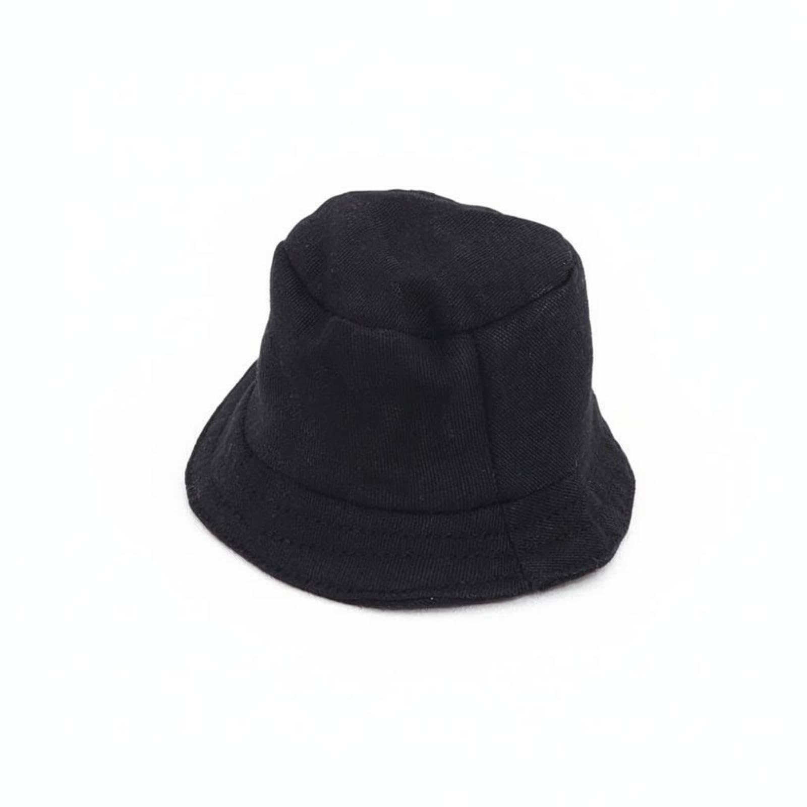 Doll Bucket Hat Multi-Color Options 10cm Doll Hat Miniature Size Stuffed Animal Cap Black-image-33