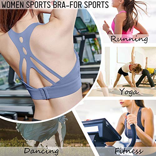 pedkit Sutiã esportivo feminino na parte de trás oco Fecho ajustável em forma de gancho e ocular