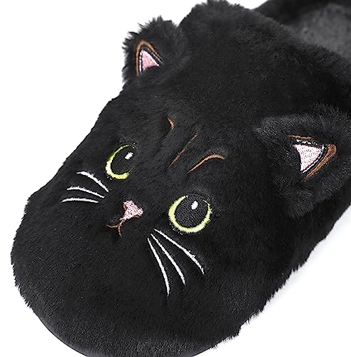 Rungion Cute Cat Sheep House Slippers for Women Men Fluffy Plush Slippers Cozy Soft Memory Foam Indoor Shoes Non-slip Winter3