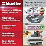 Mueller Vegetable Chopper Mandoline Slicer, Food Veggie Chopper, Cheese Grater, Onion Vegetable Cutter with Container, Dicer, Kitchen Gadgets & Essentials, White Sand/Grey - Image 2