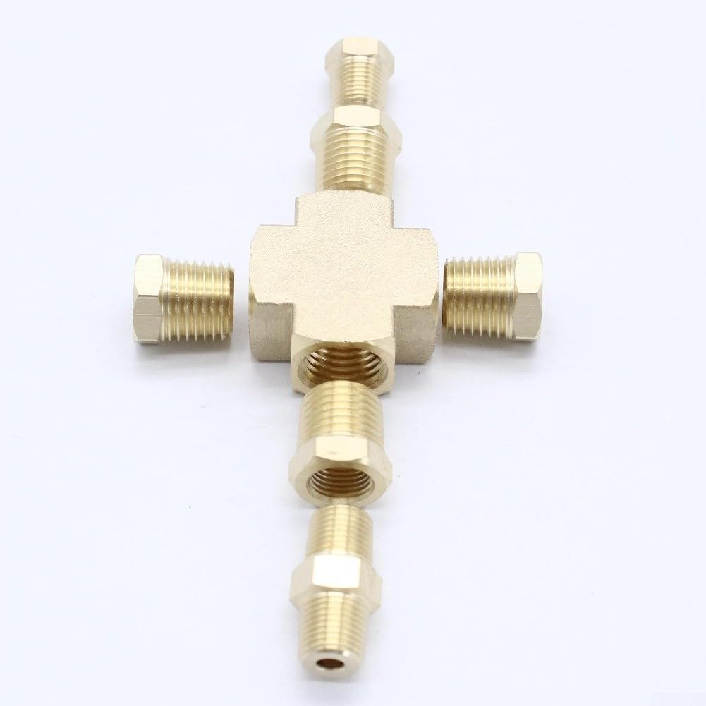 Ölsensor-Adapter-Verteiler mit 1/8 27 NPT und 1/4 18 NPT-Gewindeanschlüssen, bietet sichere Montage für Druck- und Temperatursensoren im Automobilbereich