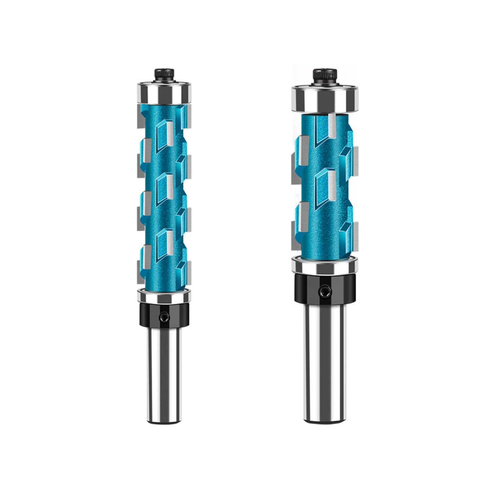 Rodamientos de corte a ras, herramienta de corte de bordes de madera, herramienta de corte de bordes de aleación, herramienta de corte de 12 mm/12,7 mm, vástago redondo de 7 mm, baja vibración