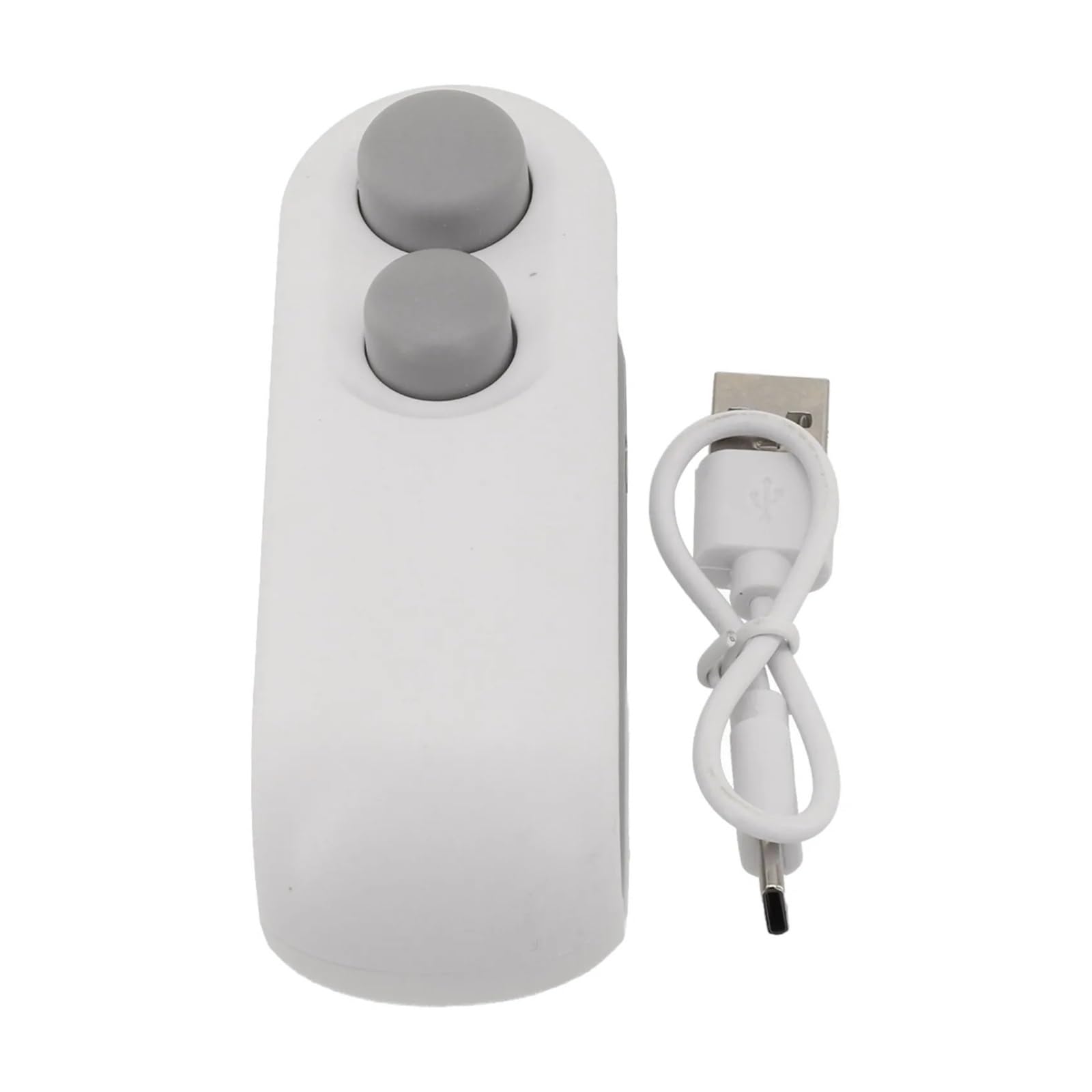 Adatto per mini sacchetti termici, sigillatrice per sacchetti di ricarica USB, sacchetti sigillanti per alimenti, in ABS, sigillatore a clip per imballaggi alimentari (bianco)