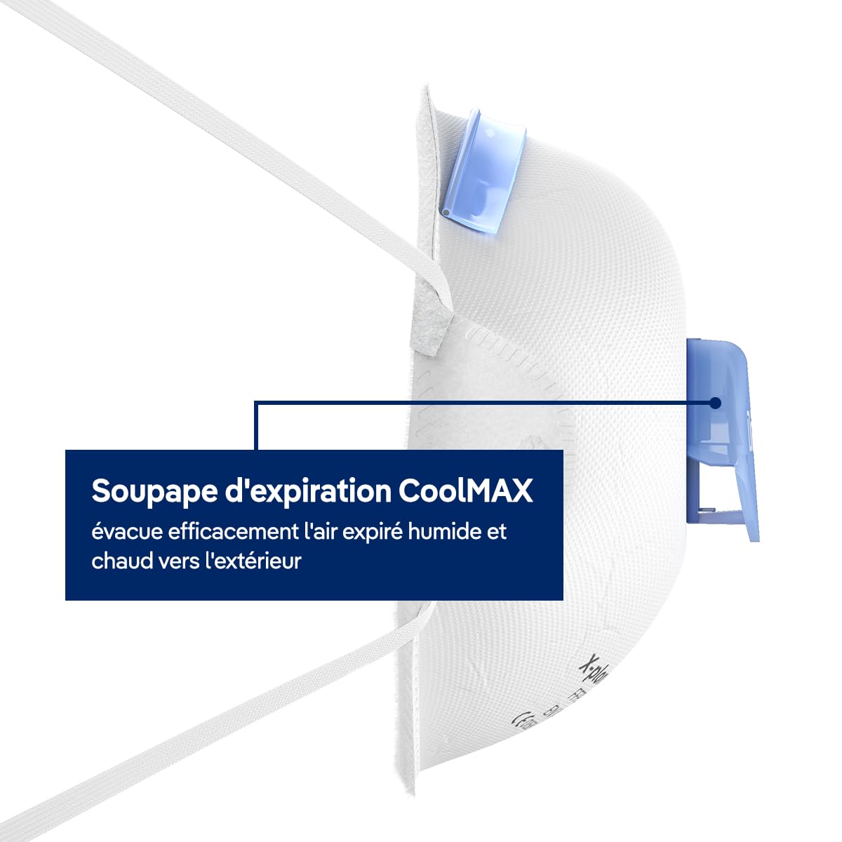 Dräger X-plore 1320 V | Lot de 10 masques de protection respiratoire antiparticules jetable FFP2 NR D | Filtration haute performance et confort d'utilisation