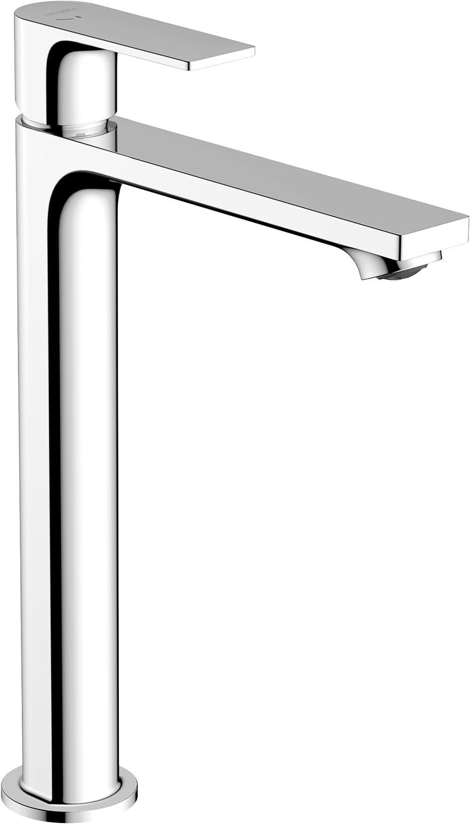 Hansgrohe Chrome - Water Saving 5 L/Min Rebris E - Bathroom Tap Without Waste, Energy-Saving (Coolstart), Bathroom Sink Tap With Spout Height 242 Mm, Basin Mixer Tap Water-Saving (Ecosmart), Chrome, 72583000