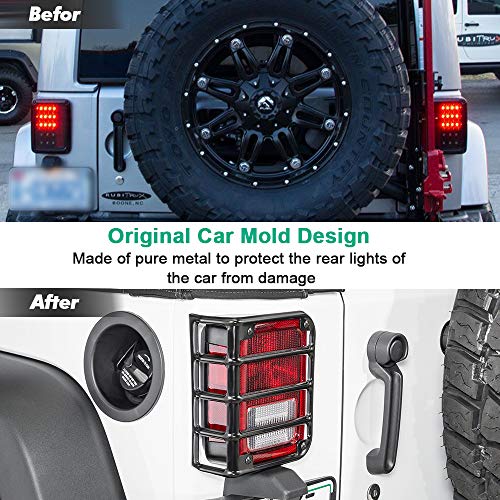 A Abigail 2007-2017 Jk Taillight Cover, Jk Wrangler Tail Light Guards Cover, Accessories Lights Cover, Jk Rear Light Protector, Jk Tail Light Protector #TOP2