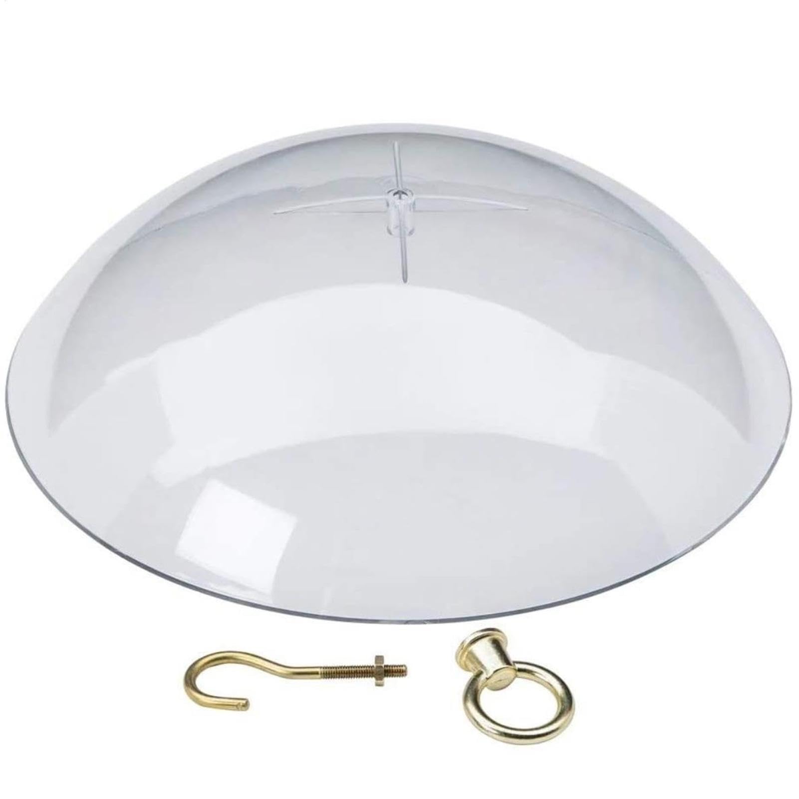 Evita que las ardillas roben comida para pájaros, cúpula transparente de protección contra la lluvia, la nieve, el sol