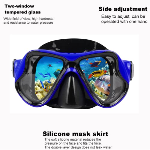 image for DIPUKI Snorkeling Gear for Adults Snorkel mask Set Scuba Diving mask D