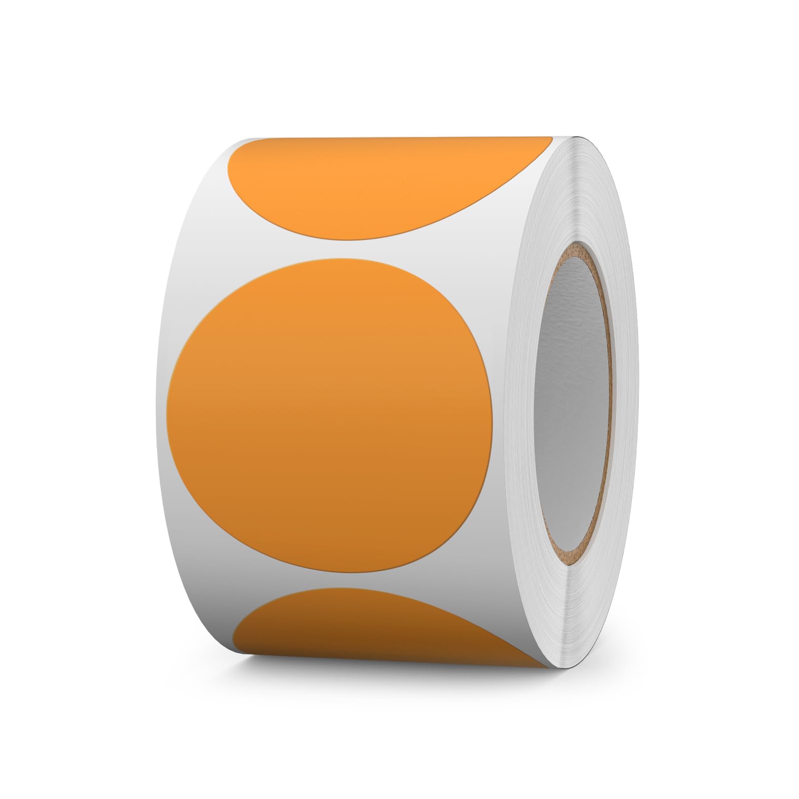 FINDAT 500PCS Orange Round Labels 50mm Colour Coding Circle Stickers Vinyl Removable Waterproof Name Tags for Moving Box Gift Sealing Jar
