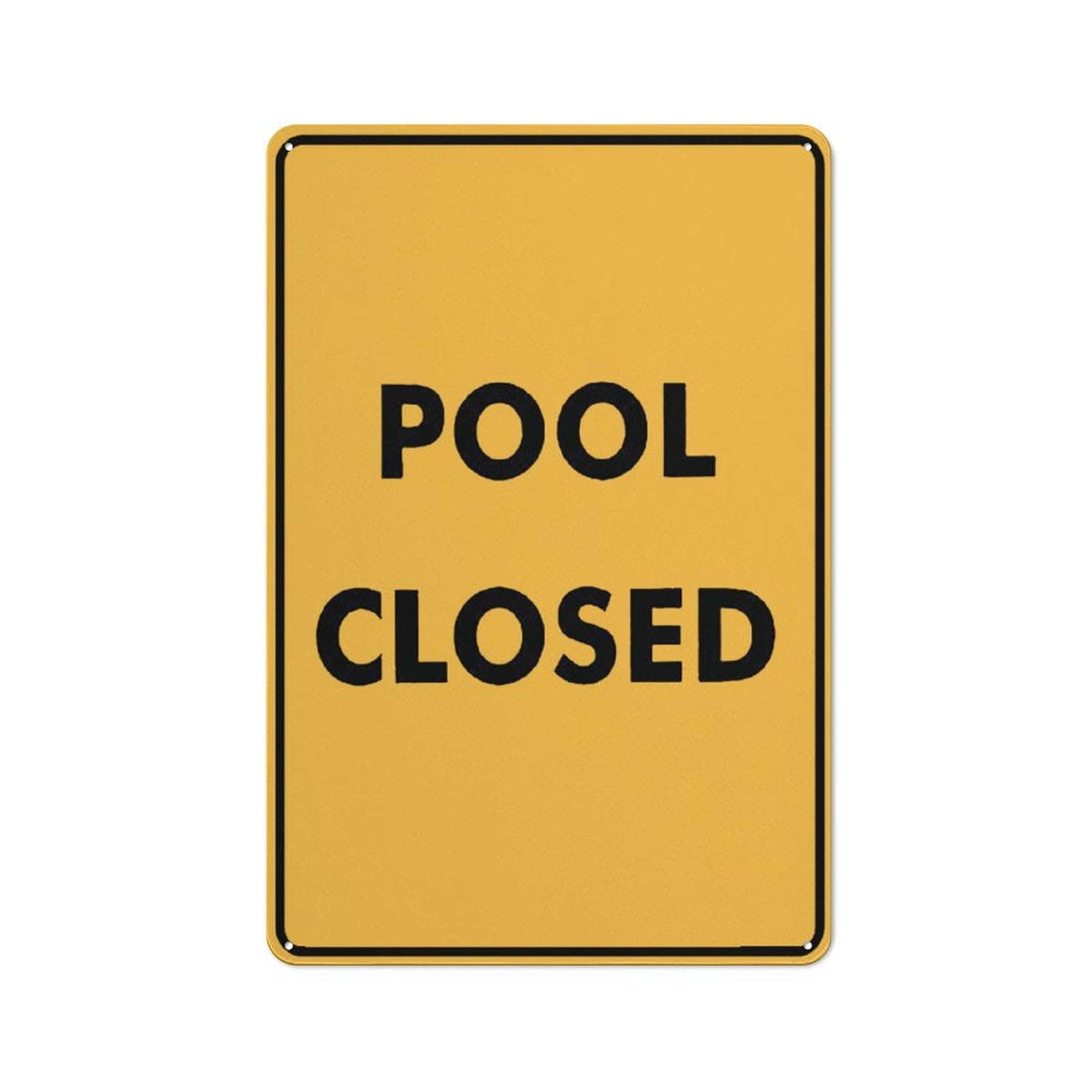 Peiyeety A09 Pool Closed 12X8 Inches Metal Aluminum Signs, Weather Resistant, Weatherproof, Indoor Or Outdoor