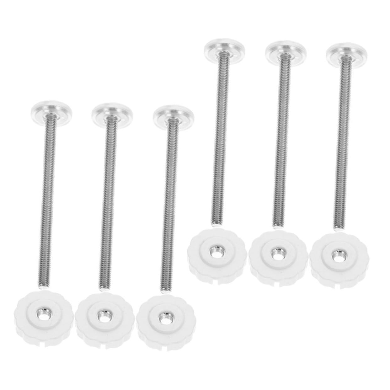 YARNOW 5 Ensembles Pièces De Balustrades De Porte Tiges Clé Partie Les Pièces Boulons Porte De Sécurité pour Bébé Ajustable Portes Grand Monté Enfant Alliage De Zinc Blanche 6 Pièces * 5